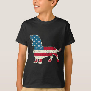 Dackel 4. Juli Hund Lover Geschenk Männer Frauen F T-Shirt