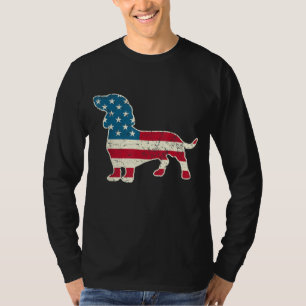 Dackel 4. Juli Hund Lover Geschenk Männer Frauen F T-Shirt