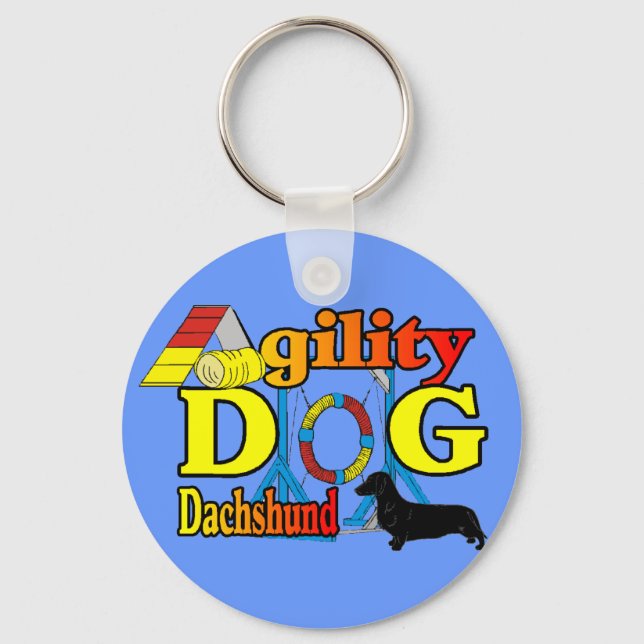 Dackel_Agility Geschenke Schlüsselanhänger (Vorderseite)