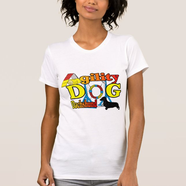 Dackel_Agility Geschenke T-Shirt (Vorderseite)