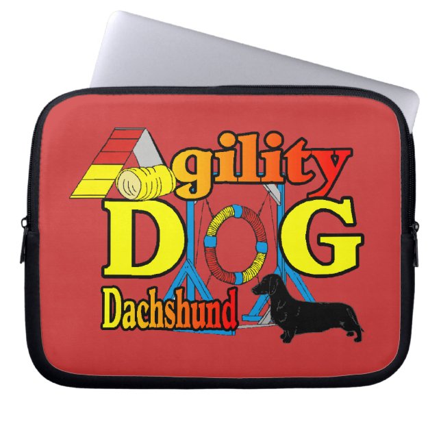 Dackel_Agility Laptopschutzhülle (Vorderseite)
