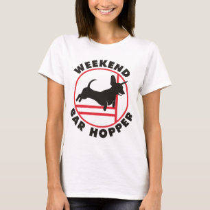 Dackel-Agility-Wochenenden-Bar-Trichter T-Shirt