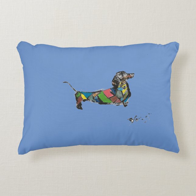 Dackel Akzent Pillow Dekokissen (Vorderseite)