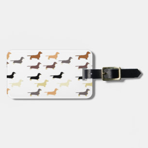 Dackel alle Farbsilos Gepäckanhänger