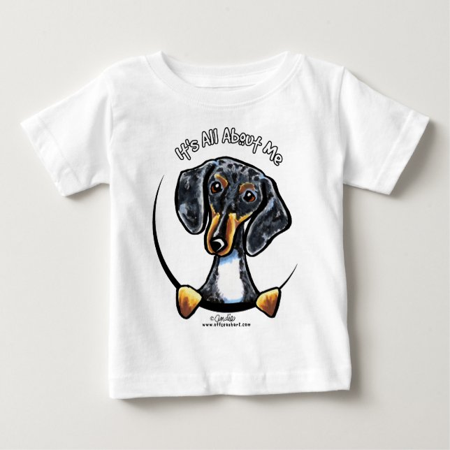 Dackel alles über mich baby t-shirt (Vorderseite)