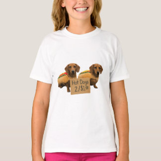 Dackel als Hot Dogs verkauft T-Shirt