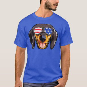 Dackel American Sunglasses 4. Juli Dog Pupp T-Shirt
