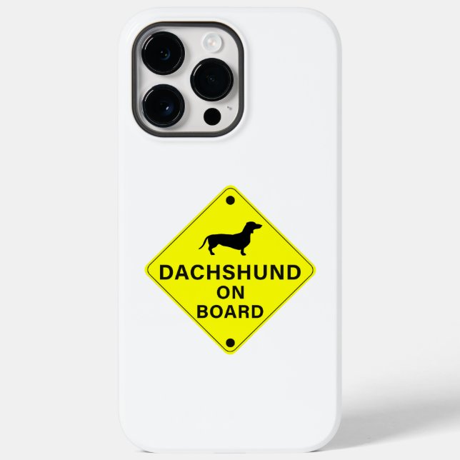 Dackel an Bord Funny Dog Bumper Case-Mate iPhone Hülle (Rückseite)