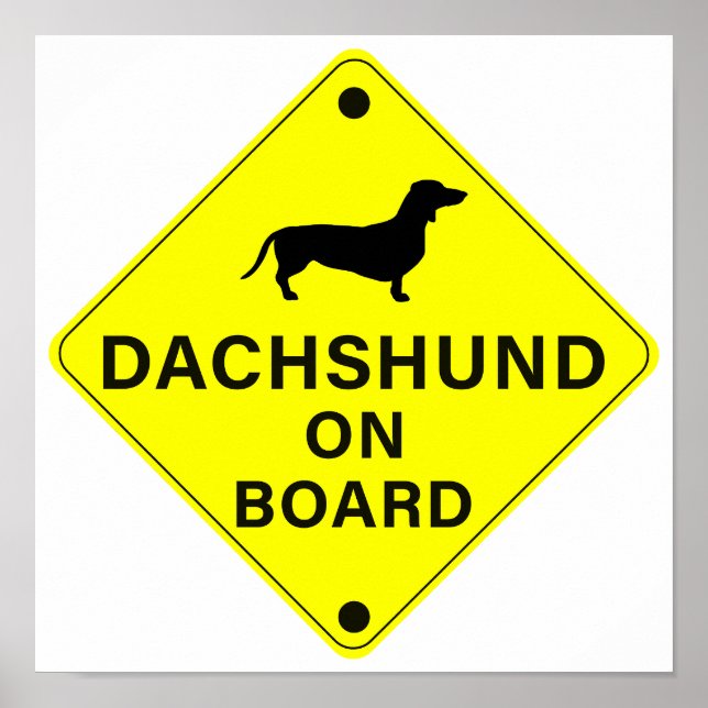 Dackel an Bord Funny Dog Bumper Poster (Vorne)