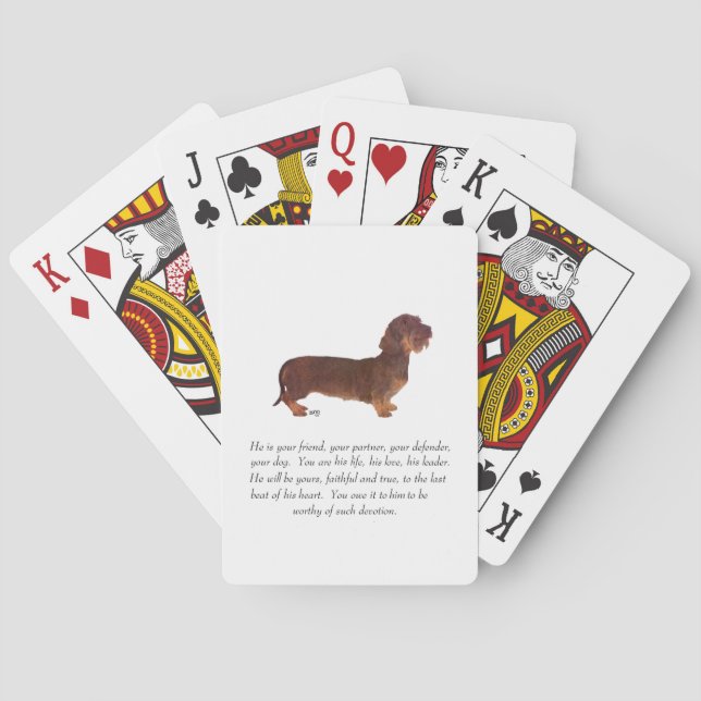 Dackel-Andenken - Mann Spielkarten (Rückseite)