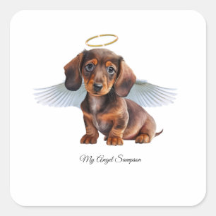 Dackel Angel Puppy Stickers