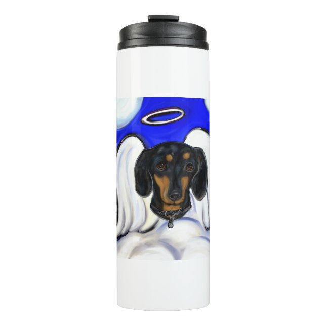 Dackel Angel Thermosbecher (Vorderseite)