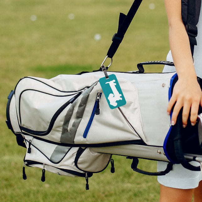 Dackel Aquamarin Blue Luggage Trial Bag Tag Gepäckanhänger (Von Creator hochgeladen)