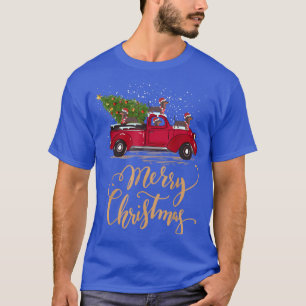 Dackel Autofahren Weihnachtsbaumwagen Dackel C T-Shirt