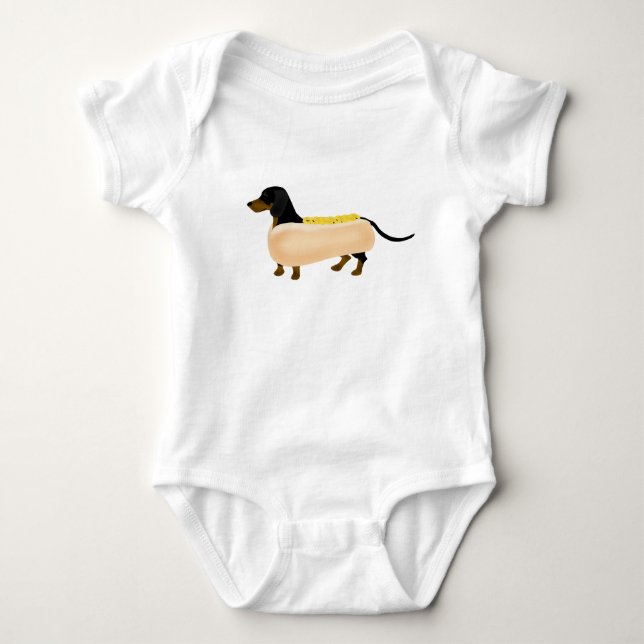 Dackel Baby Bodysuit Strampler (Vorderseite)