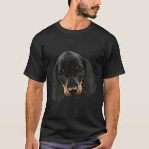 Dackel Baby Head Dog Girl Niedlich Baby Animals T-Shirt