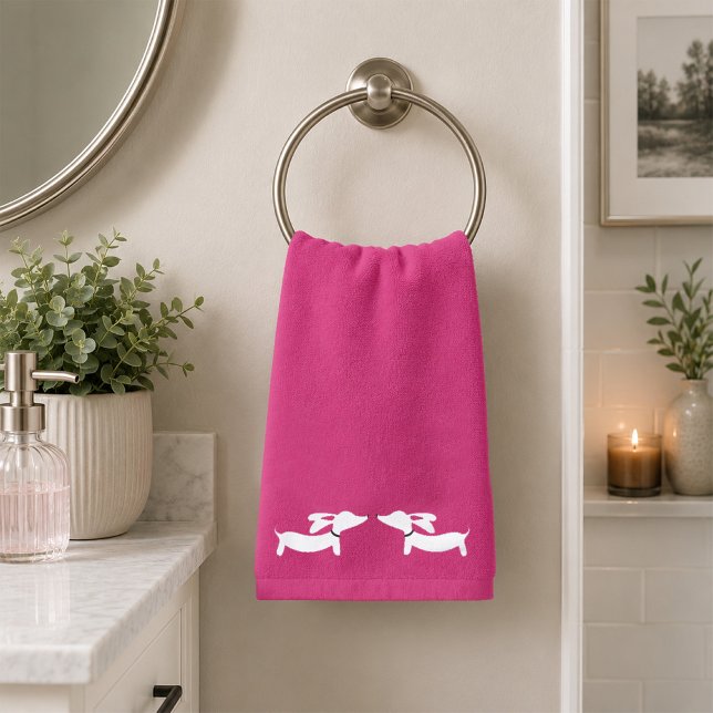 Dackel Badezimmer Handtuch Set | 3 Dackel Bath (Dachshund Bathroom Towel Set | 3 Piece Doxie Bath)