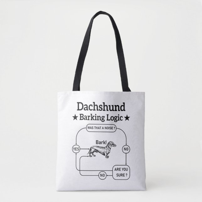 Dackel Barking Logic Funny Weiner Dog sarkastisch (Vorderseite)
