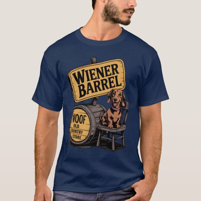 Dackel Barrel T-Shirt (Vorderseite)