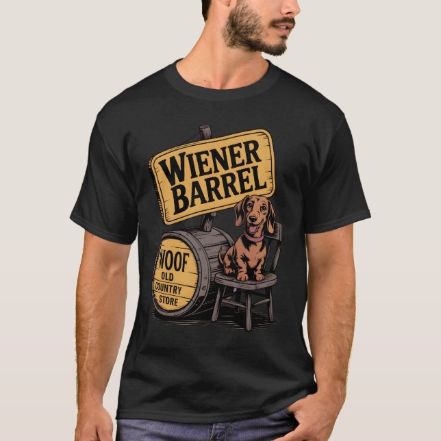 Dackel Barrel T-Shirt (Vorderseite)