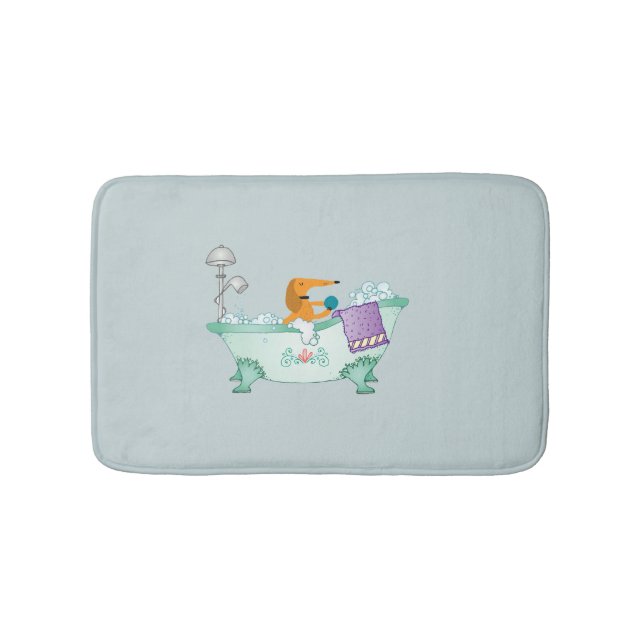 Dackel Bath Mat Dackel Hund Badezimmer Rug Badematte (Vorderseite)