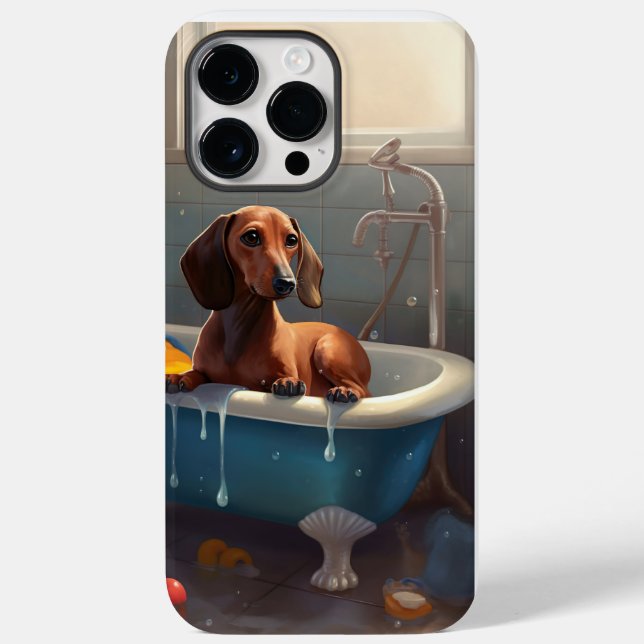 Dackel Bathtime Fun Case-Mate iPhone Hülle (Rückseite)