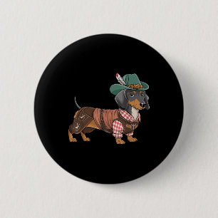 Dackel Bavarian Weiner Sausage _1 Button