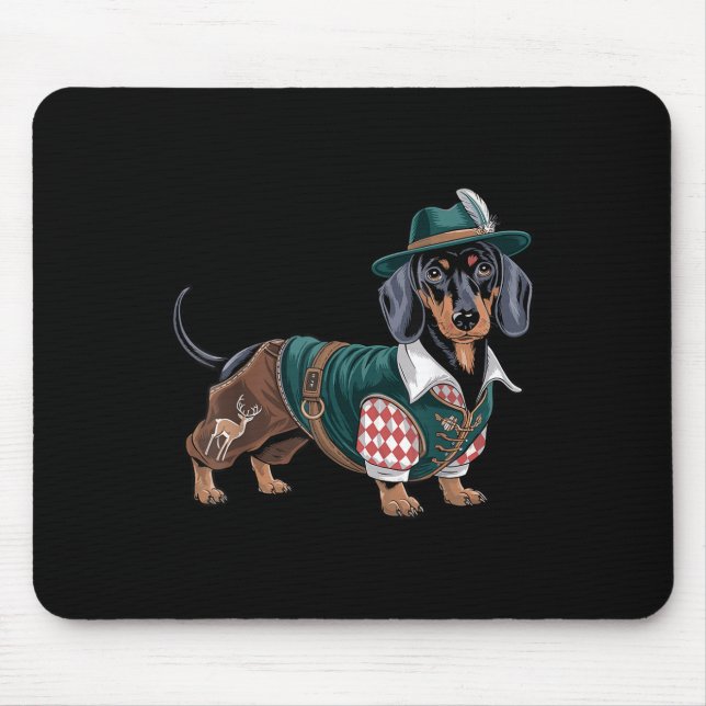Dackel Bavarian Weiner Sausage _3 Mousepad (Vorne)