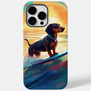 Dackel Beach Surf Malerei Case-Mate iPhone 14 Pro Max Hülle