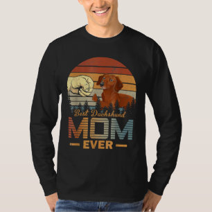 Dackel Beste Dackel Mama je Retro Vintag T-Shirt