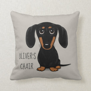 Dackel Black and Tan  Dackel Hund Personalisiert Kissen