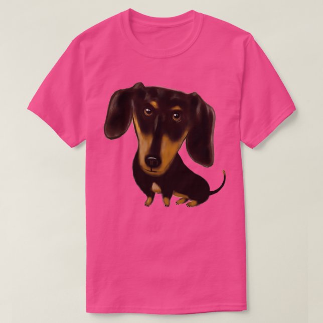 Dackel Black and Tan T-Shirt (Design vorne)