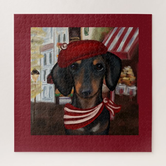Dackel Black & Tan Puzzle (Vertikal)