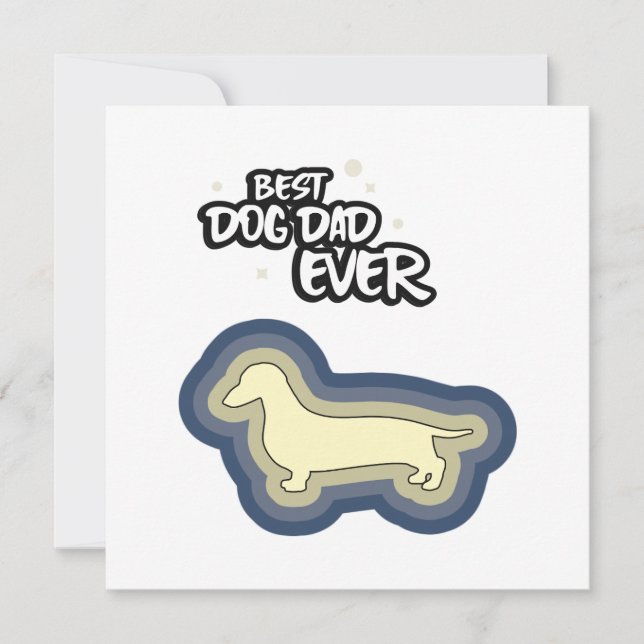 Dackel Blue Best Dog Vater je ich Woof You Karte (Vorderseite)