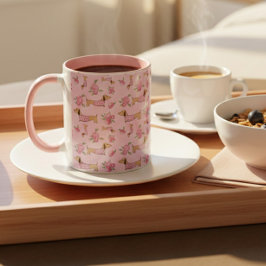 Dackel Blumenbäume für Tee-Tasse Dackel Mamas Tasse