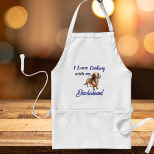 Dackel Braun Kochen Schürze