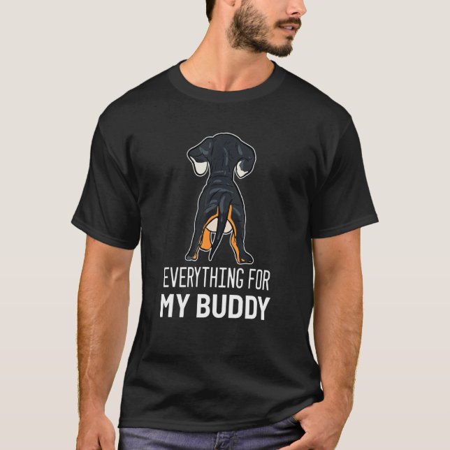 Dackel Buddy Dog Eigentümer T-Shirt (Vorderseite)
