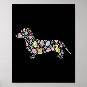 Dackel Bunny Ostereier Osterfeiertag Mäuse Poster