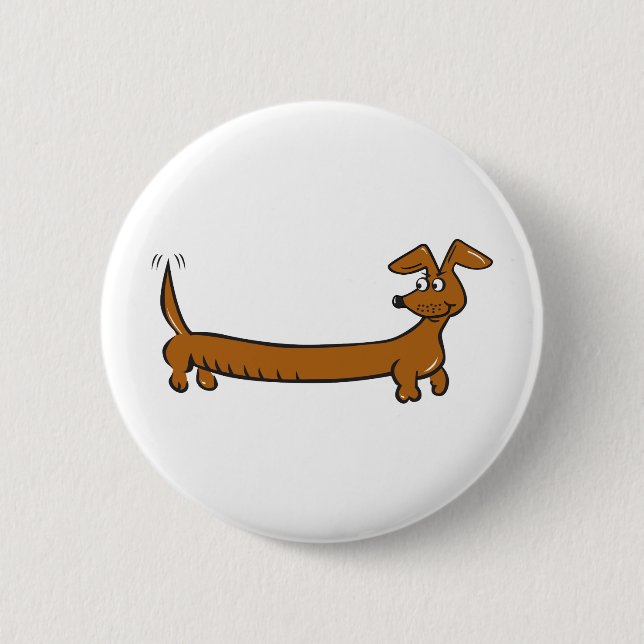 DACKEL-Cartoon Button (Vorderseite)
