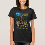 Dackel Chanukah jüdisch Ugly Hanukkah Sweater Pa T-Shirt<br><div class="desc">Dackel Chanukah jüdisch Ugly Hanukkah Sweater Pajama.</div>