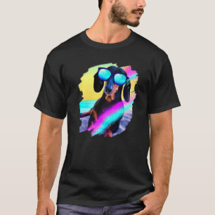 Dackel Chiweenie Dackel Dog Chilling Beach 1 T-Shirt