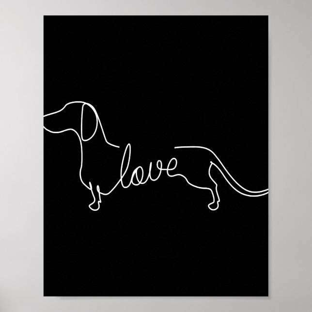 Dackel Chiweenie Dackel Hund Liebe Kunst, Dichtung Poster (Vorne)