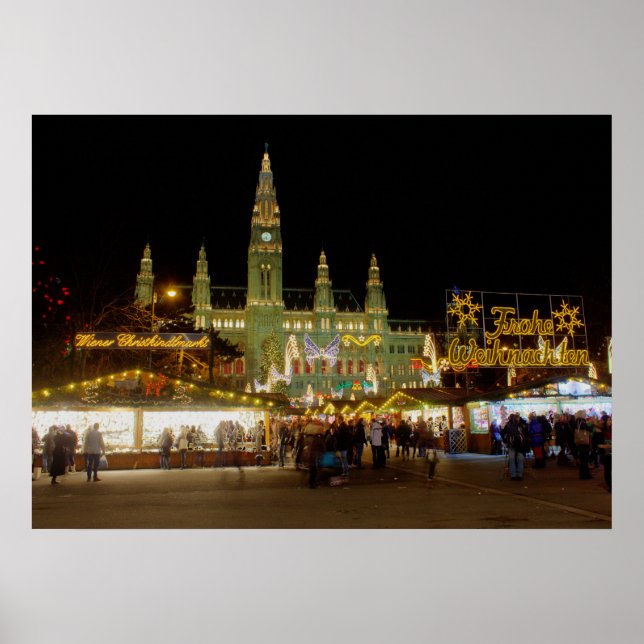 Dackel Christkindlmarkt Poster (Vorne)