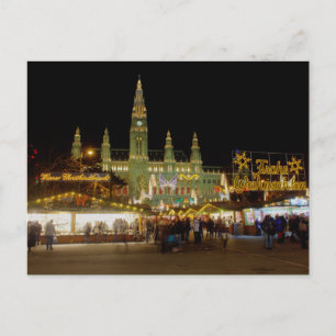 Dackel Christkindlmarkt Postkarte