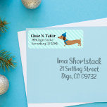 Dackel Christmas Blue Address Labels<br><div class="desc">Fügen Sie Ihren Urlaubspost mit diesen Weihnachtsadressen der blauen Dackel festlichen Flair hinzu! Mit einer bezaubernden Dackel in einer Weihnachtsmannmütze bringen diese Dackel-Hundeschrippetiketten den Charme eines Wursthundes in jeden Umschlag. Ideal für Dackel-Liebhaber,  die sich durch Karten,  Geschenke und Feiertagsgruß freuen. Ein absolutes Weihnachtslabel für Dackeln! 🐕 🎄 ✉️</div>