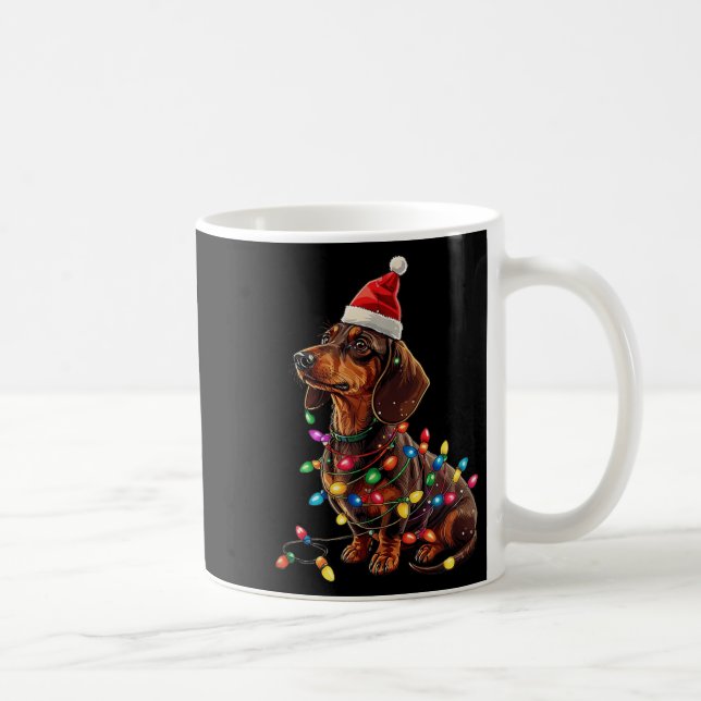 Dackel Christmas Weiner Dog Xmas Pajamas Niedlich  Kaffeetasse (Rechts)