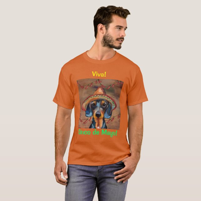 Dackel Cinco de Mayo T-Shirt (Vorne ganz)