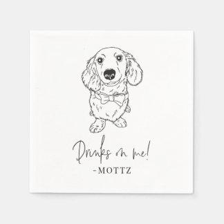 Dackel Cocktail Napkin Hund Hochzeit Moderne Serviette