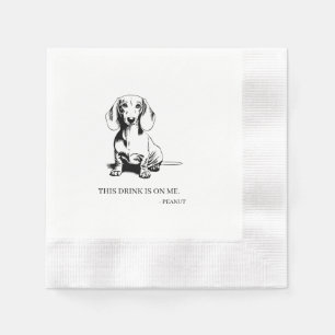 Dackel Cocktail Napkin Serviette