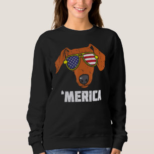 Dackel Dackel American USA Flag 4. Juli Fou Sweatshirt